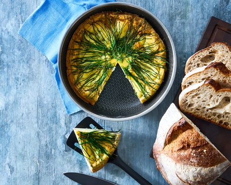 Opskrift på purløg- og briefrittata