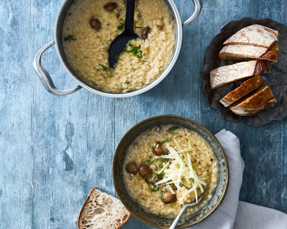 Opskrift på risotto med svampe – cremet og smagfuld klassiker
