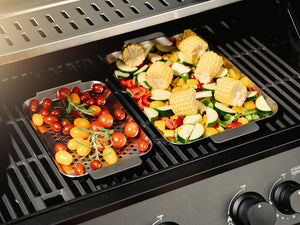 BBQ-BAKKE I RUSTFRIT STÅL 43×25 CM - 4