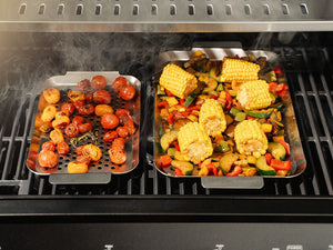 BBQ-BAKKE I RUSTFRIT STÅL 33×18 CM - 4