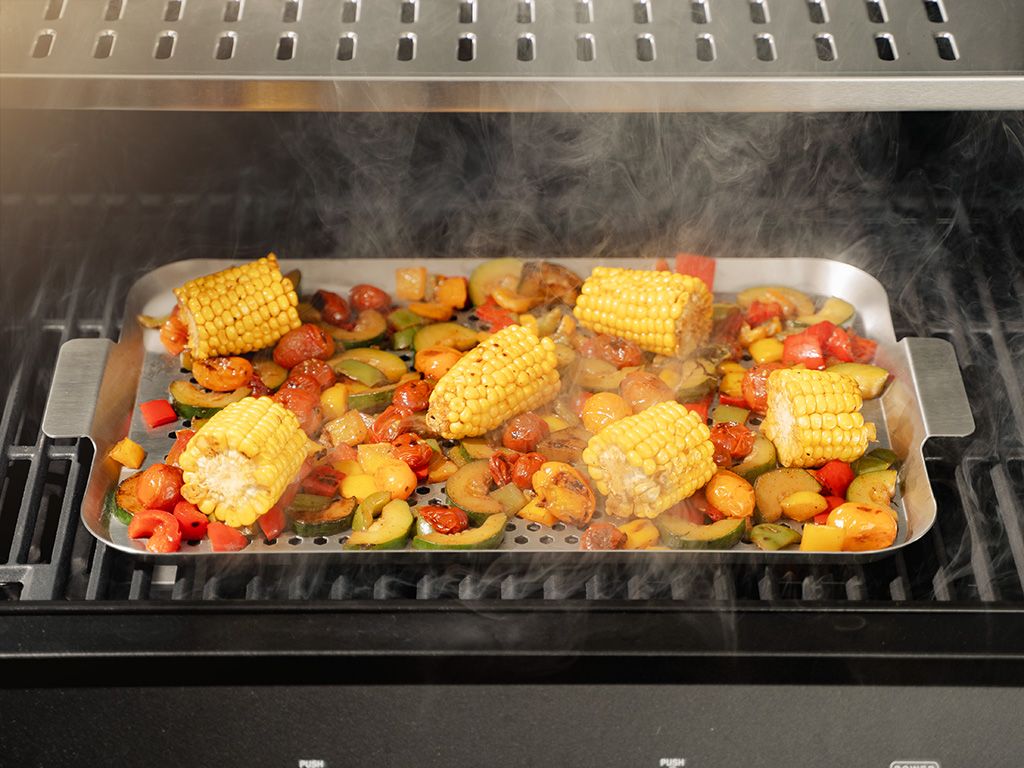 BBQ-BAKKE I RUSTFRIT STÅL 50×30 CM - 4