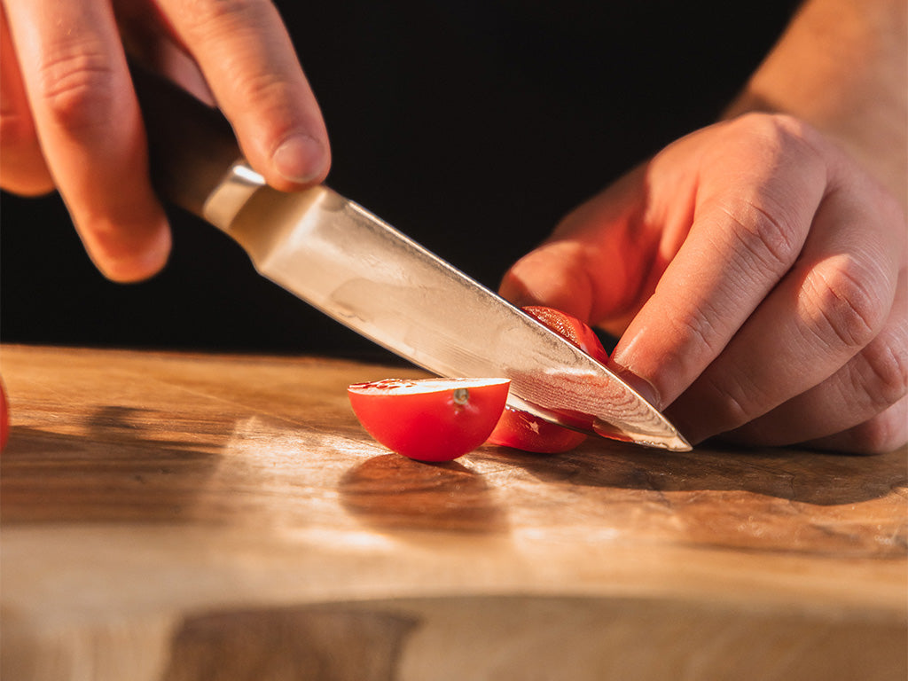 Damaskus kokke- & santoku knivsæt