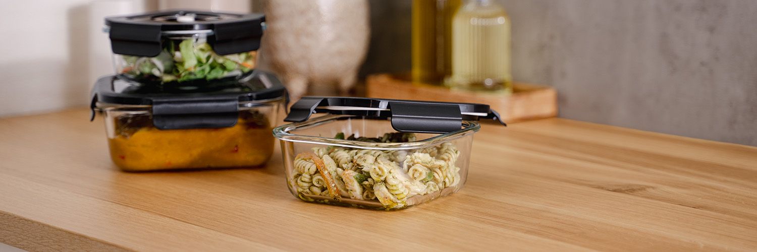 FIRKANTET VAKUUM GLASBEHOLDER – 1230ML – SÆT – 4 STK - 7