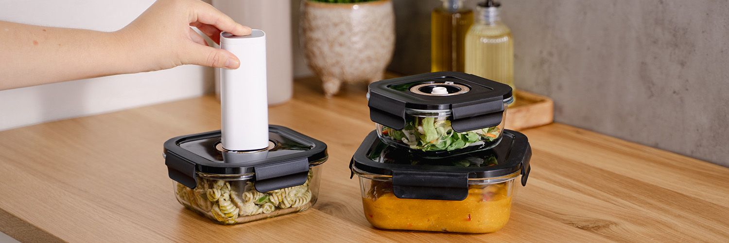 FIRKANTET VAKUUM GLASBEHOLDER – 800ML