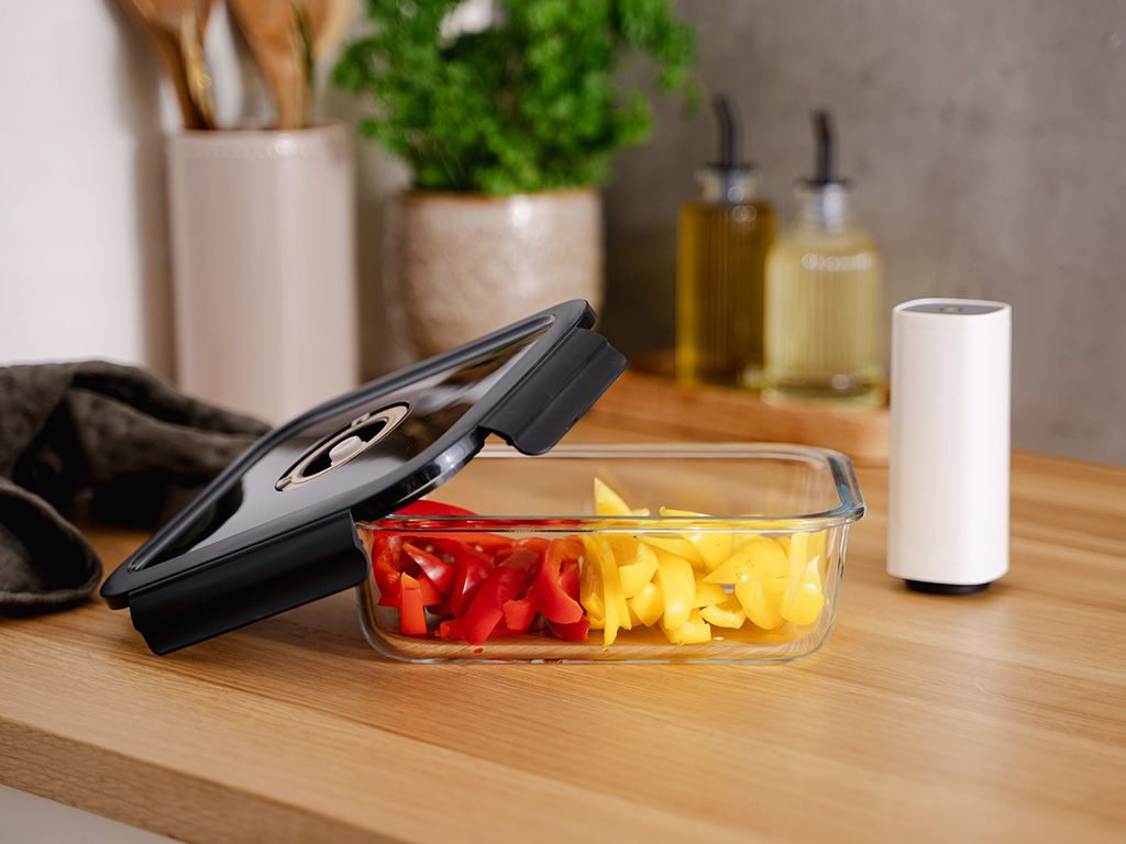 REKTANGULÆR VAKUUM GLASBEHOLDER – 1480ML - 2