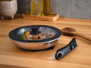 MIXED FRYING PAN WITH DETACHABLE HANDLE 2-PC WOK SET - 6