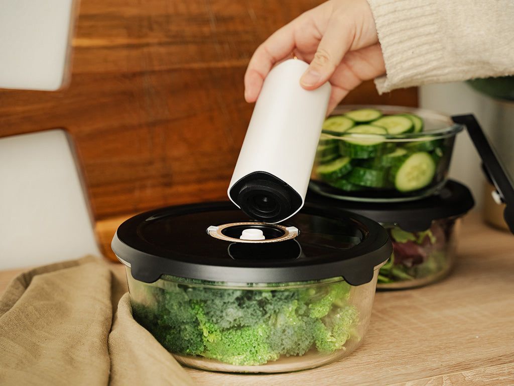 RUND VAKUUM GLASBEHOLDER – 1400ML - 5