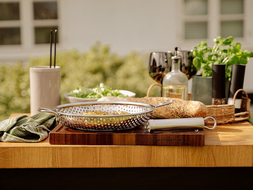 BBQ GRILLPANDE MED AFTAGELIGT HÅNDTAG 28CM - 5