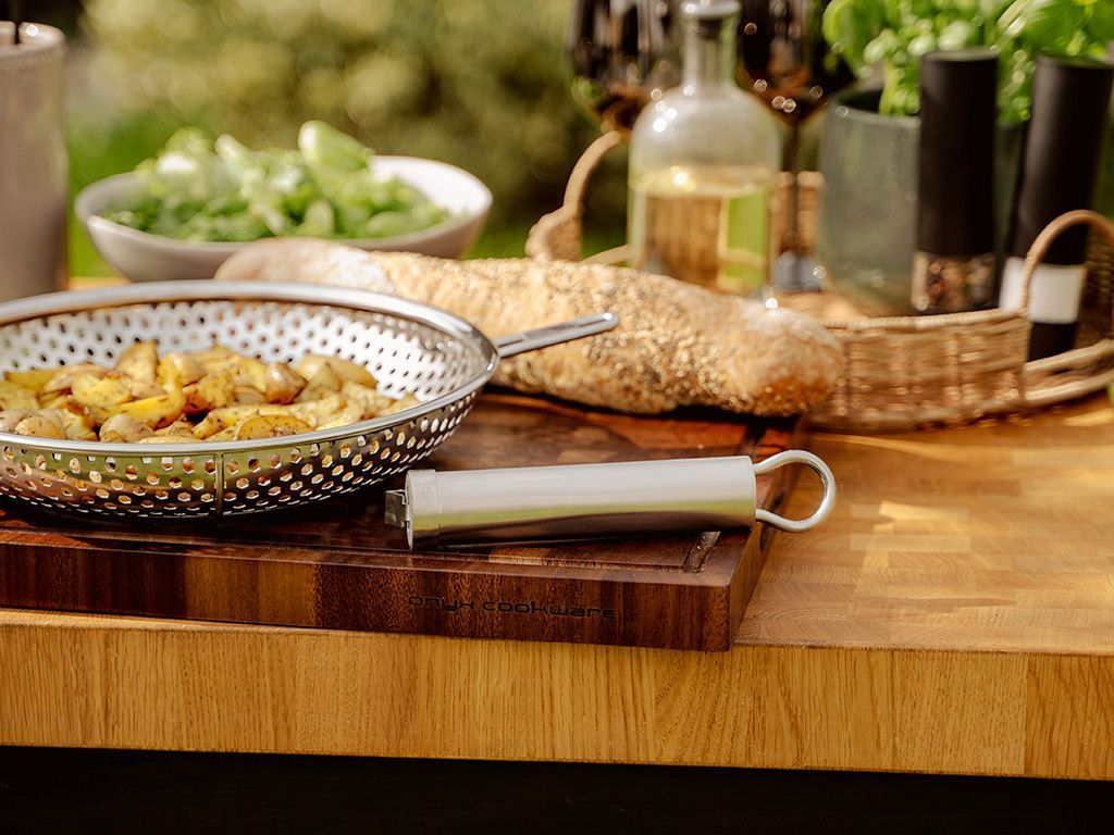 BBQ GRILLPANDE MED AFTAGELIGT HÅNDTAG 28CM - 4