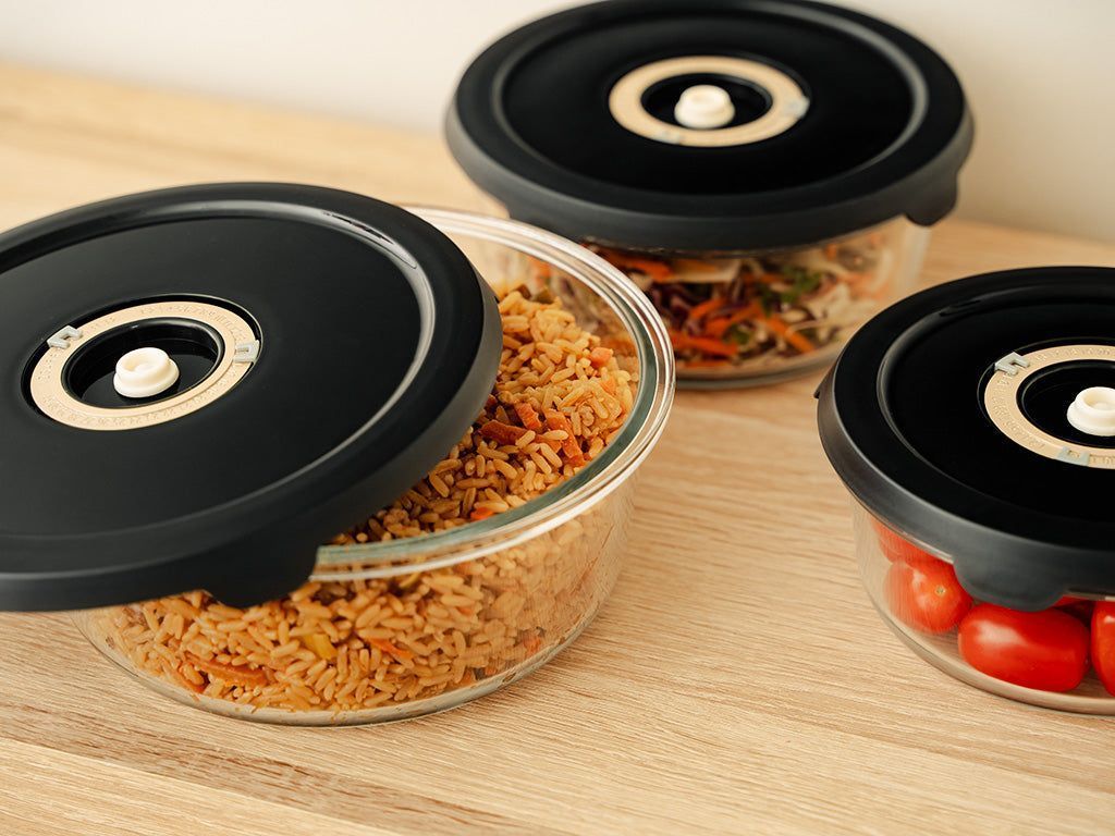 RUND VAKUUM GLASBEHOLDER - ALLROUND SÆT - 8