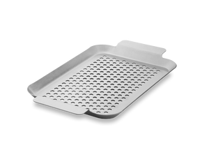 BBQ-BAKKE I RUSTFRIT STÅL 33×18 CM - 1