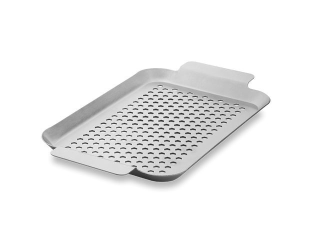 BBQ-BAKKE I RUSTFRIT STÅL 33×18 CM - 1