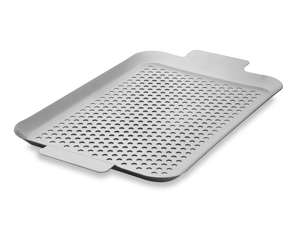 BBQ-BAKKE I RUSTFRIT STÅL 43×25 CM - 1