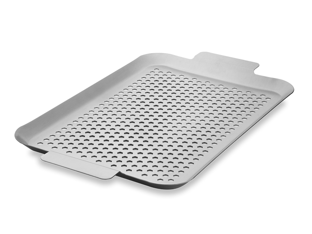 BBQ-BAKKE I RUSTFRIT STÅL 43×25 CM - 1
