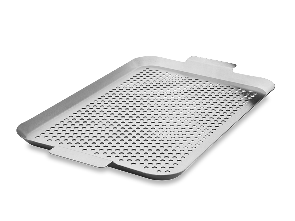 BBQ-BAKKE I RUSTFRIT STÅL 50×30 CM - 1