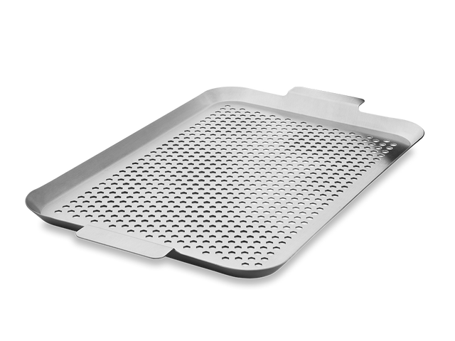 BBQ-BAKKE I RUSTFRIT STÅL 50×30 CM - 1