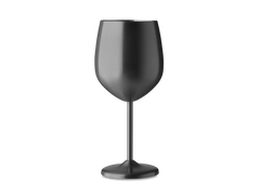 Double-walled stainless steel wine glass