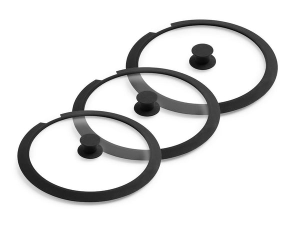 Glass lid set for detachable handle – 24/26/28 cm