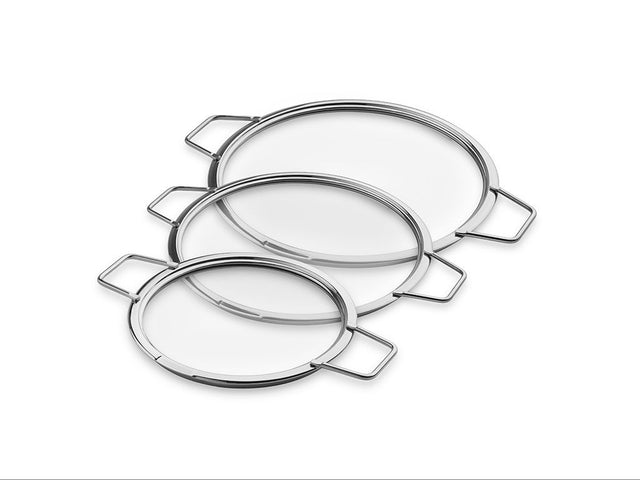 STABELBARE GLASLÅG – 14/ 20/ 24 CM – 3 DELE - 1