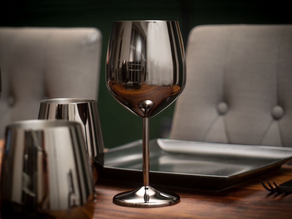 VINGLAS I RUSTFRIT STÅL - 2