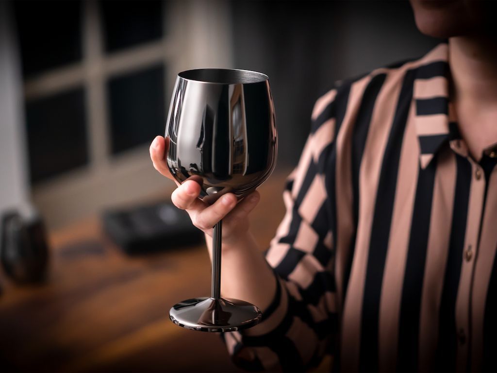 DRIKKEGLAS SÆT - VINGLAS I RUSTFRIT STÅL - 5