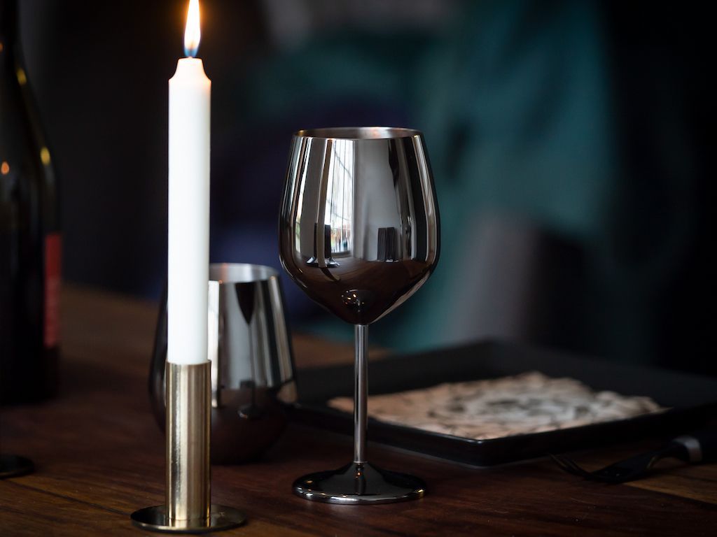 VINGLAS I RUSTFRIT STÅL