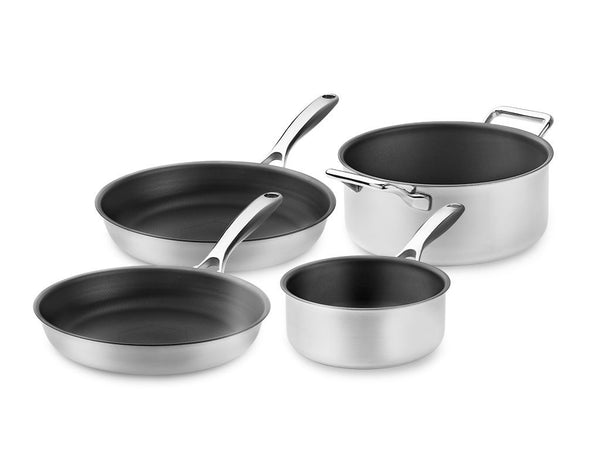 ZERO – NATURLIG NON-STICK BLANDET GRYDE-/PANDE-SÆT - 4-DELE