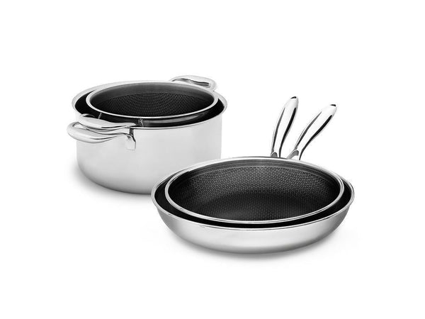 Køkkensæt i 4-dele | hybrid non-stick onyx cookware køkkensæt | onyxcoockware