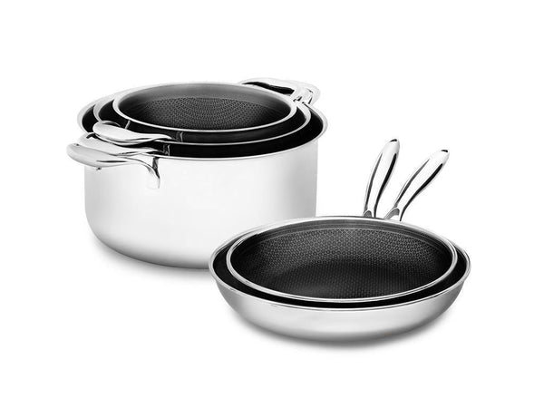 Køkkensæt i 5-dele | hybrid non-stick onyx cookware køkkensæt | onyxcoockware