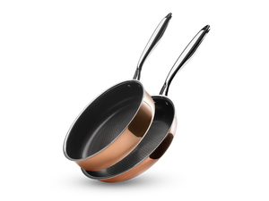 KOBBER HYBRID NON-STICK STEGEPANDE+SAUTÉSÆT - 2 DELE - 1