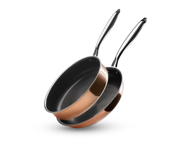 KOBBER HYBRID NON-STICK STEGEPANDE+SAUTÉSÆT - 2 DELE - 1