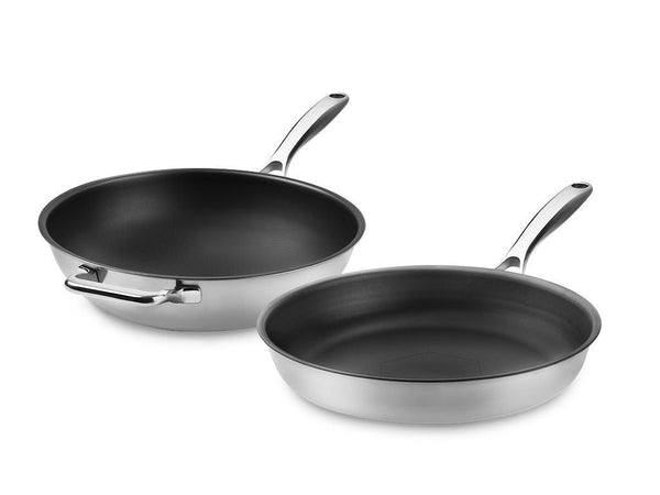 Zero – natural non-stick wok set – 2pcs