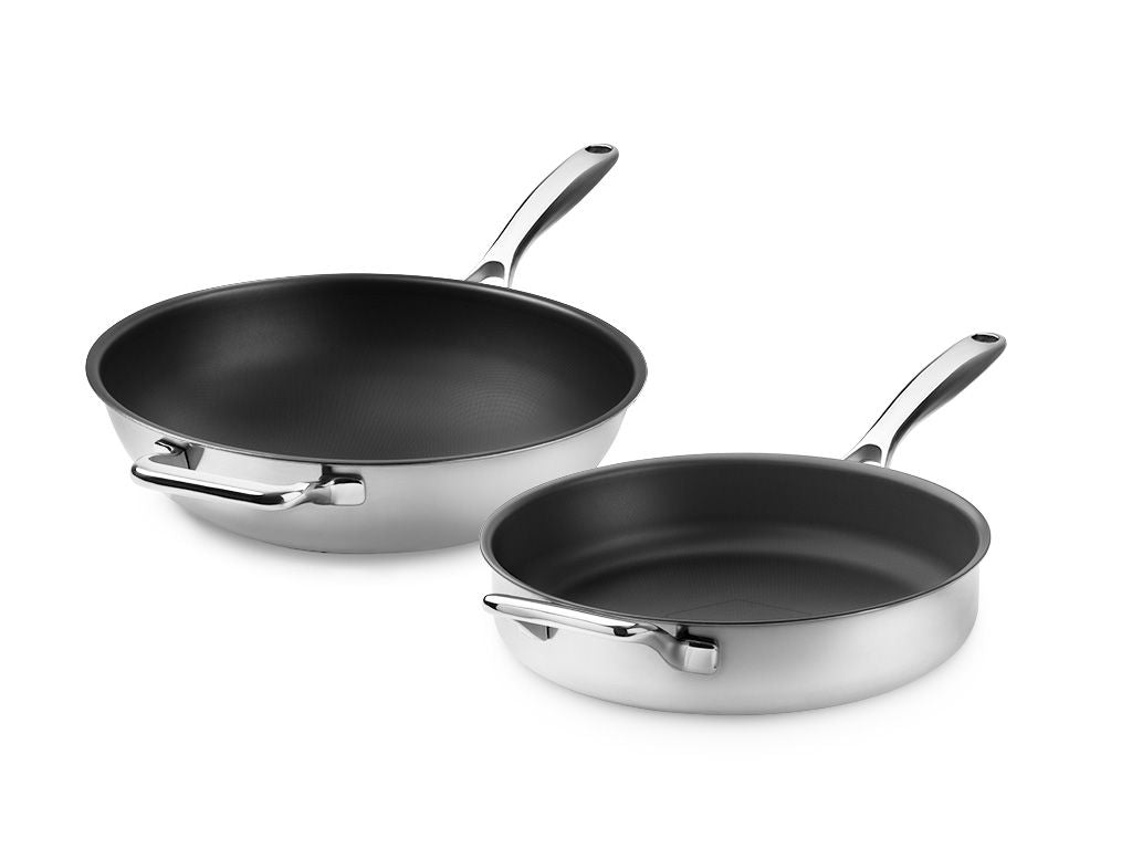 ZERO – NATURLIG NON-STICK WOK- OG SAUTÉSÆT – 2 DELE
