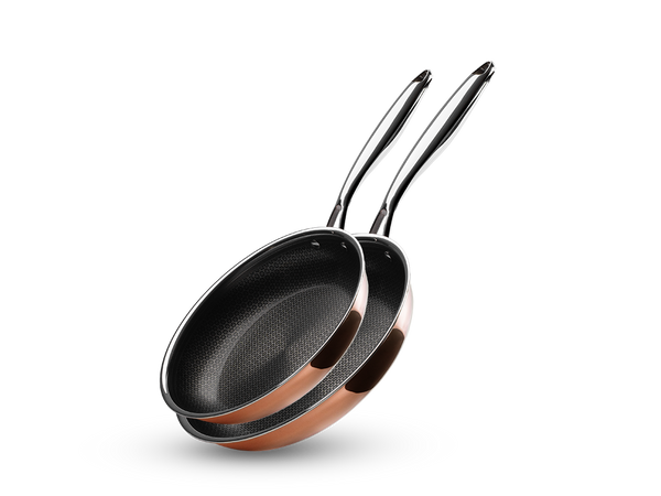 Copper hybrid non-stick frying pan+sauté set - 2 pcs