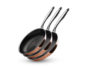 KOBBER HYBRID NON-STICK STEGEPANDESÆT - 3 DELE - 1