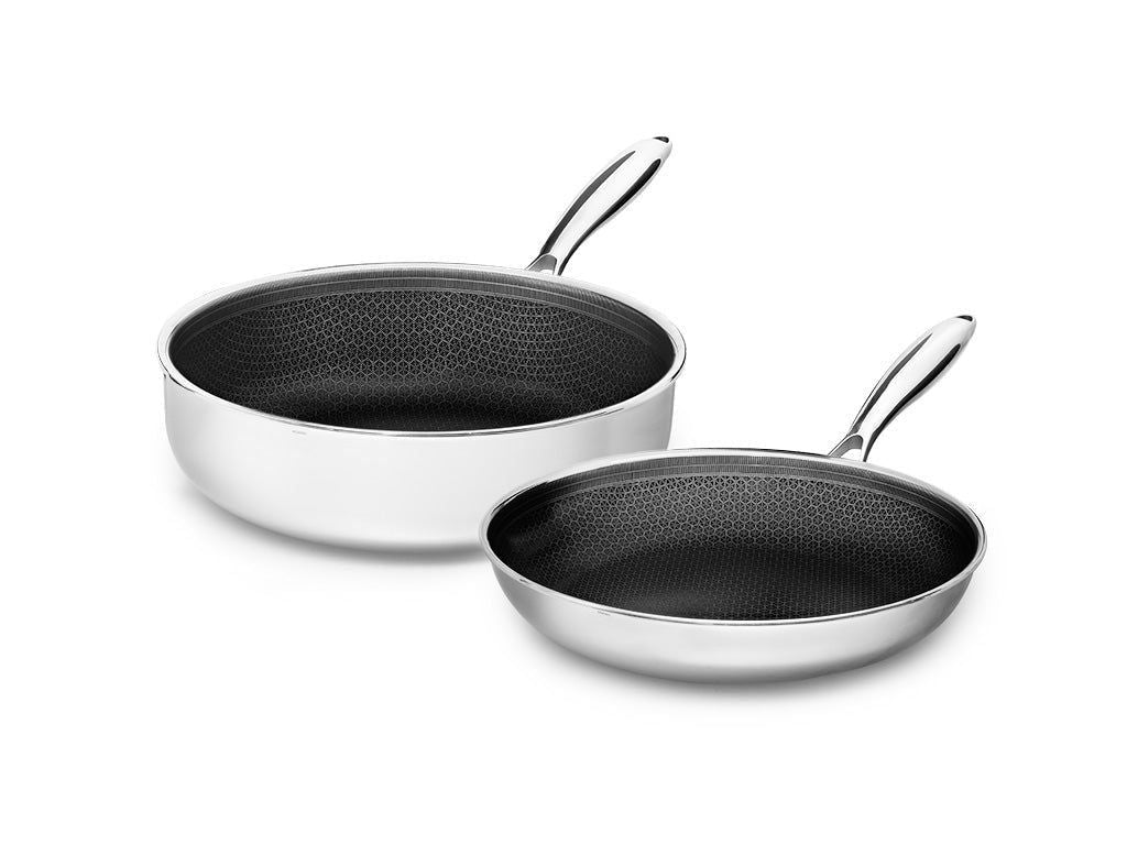Sautersæt I 2 Dele 26 Cm Sauterpande Og 28 Cm Stegepande Hybrid Non Stick On Fra Onyx Cookware Frying Pan Sets