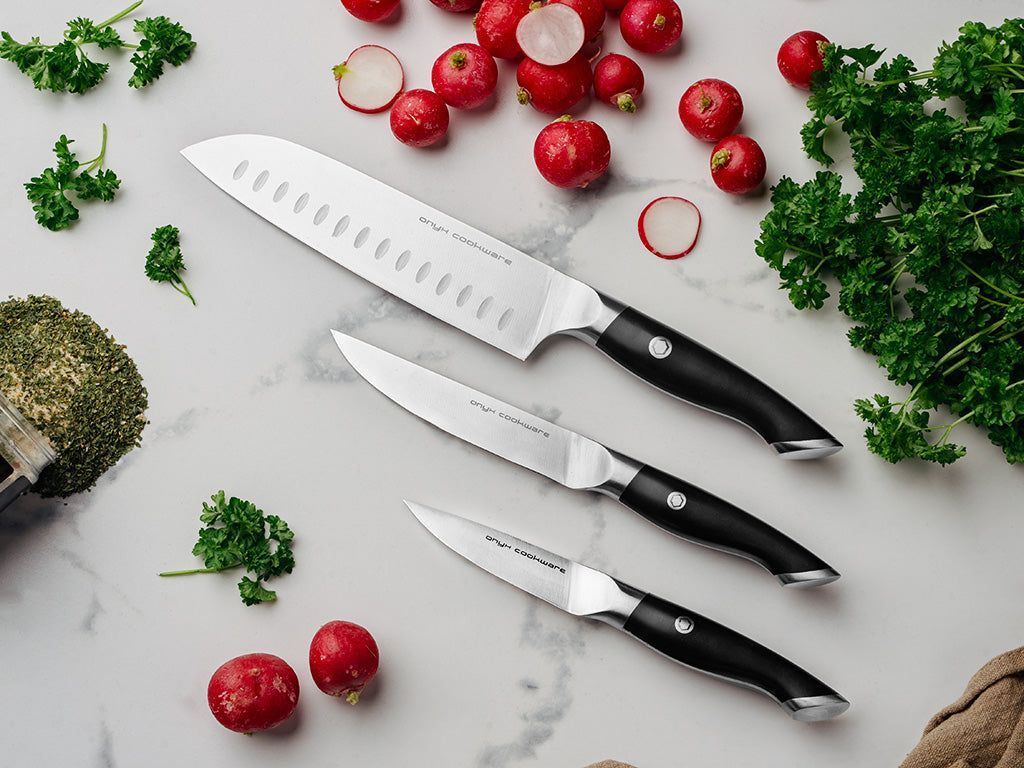 3-DELE SANTOKU-UNIVERSAL-URTE KNIVSÆT - 4