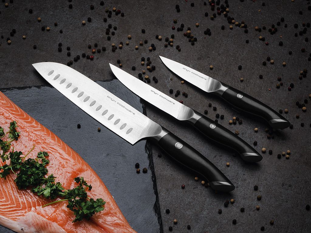 3-DELE SANTOKU-UNIVERSAL-URTE KNIVSÆT - 2