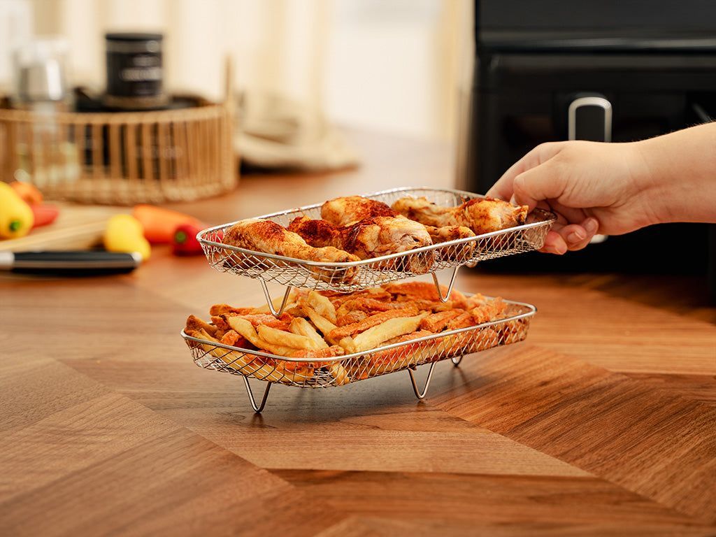 STABELBARE AIRFRYER STATIVER DUAL