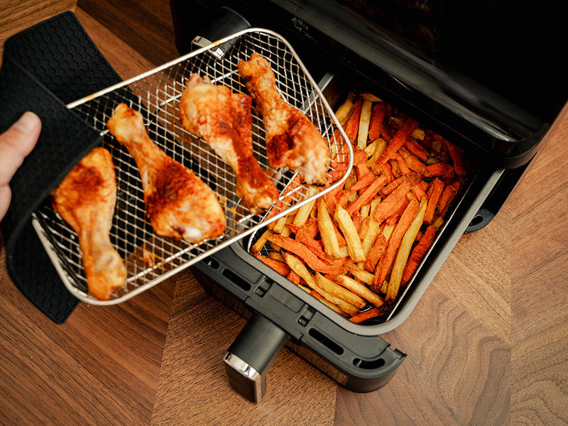 STABELBARE AIRFRYER STATIVER DUAL