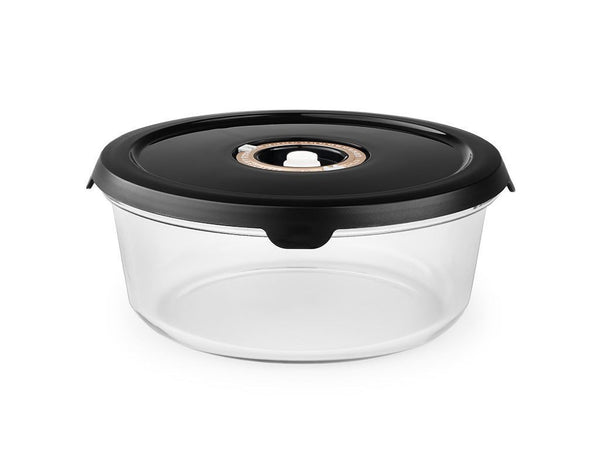 Rund vakuum glasbeholder – 1400ml